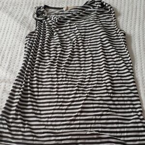 Micheal By Micheal KORS Striped Black and White Women's Top Small